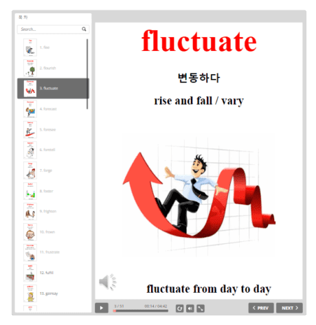 초급 공무원 영단어 fluctuate